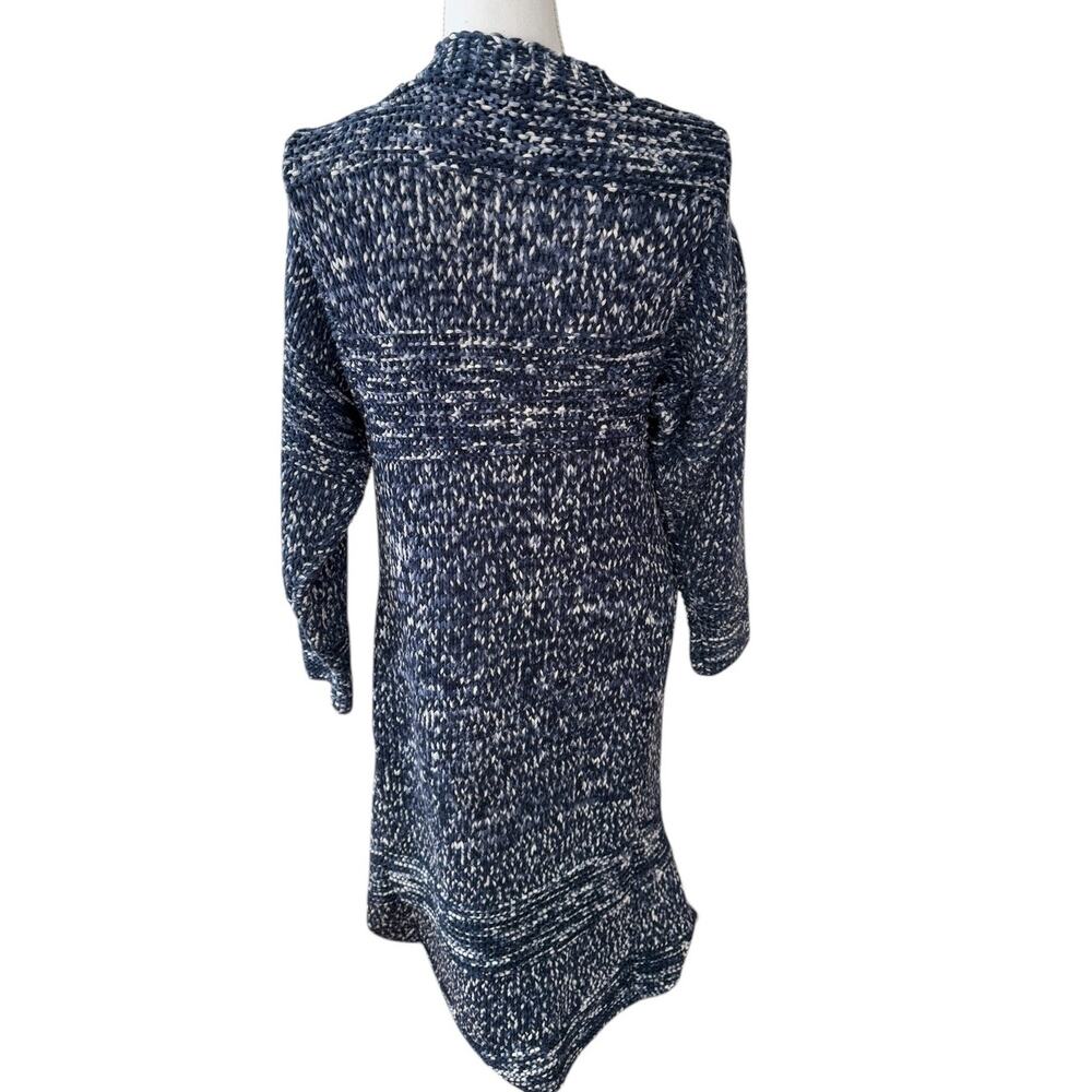 Tommorowland Chunky Knit Long Duster Cardigan Sweater Blue M - Picture 3 of 6